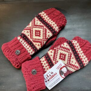 Red Pattern Mittens (large)