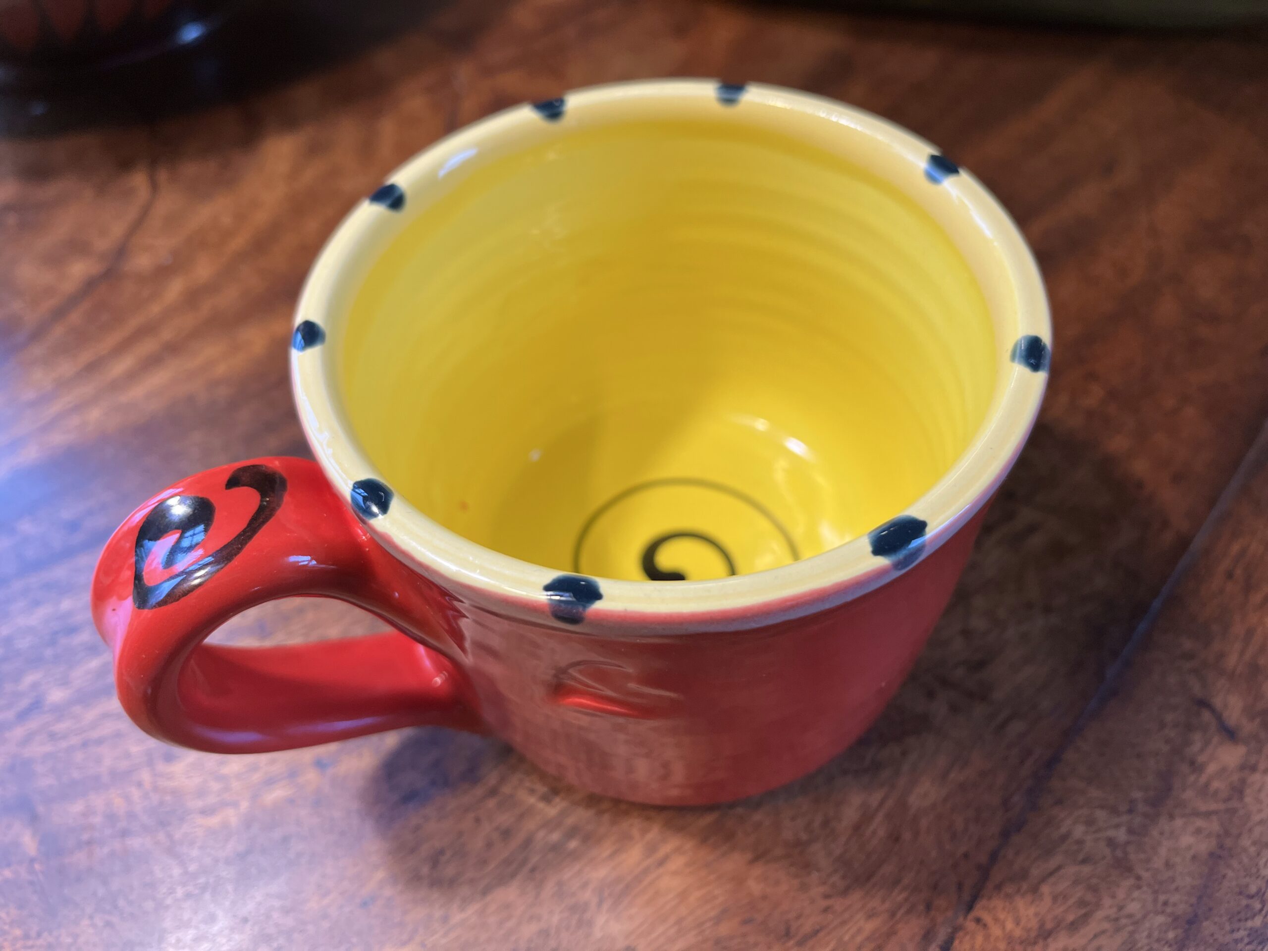 Bright Red Mug by Susan Kramer Pottery