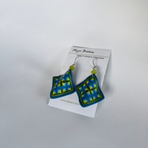 Quilt Pattern Earrings by Mags Bonham