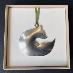Fox Pewter Ornament