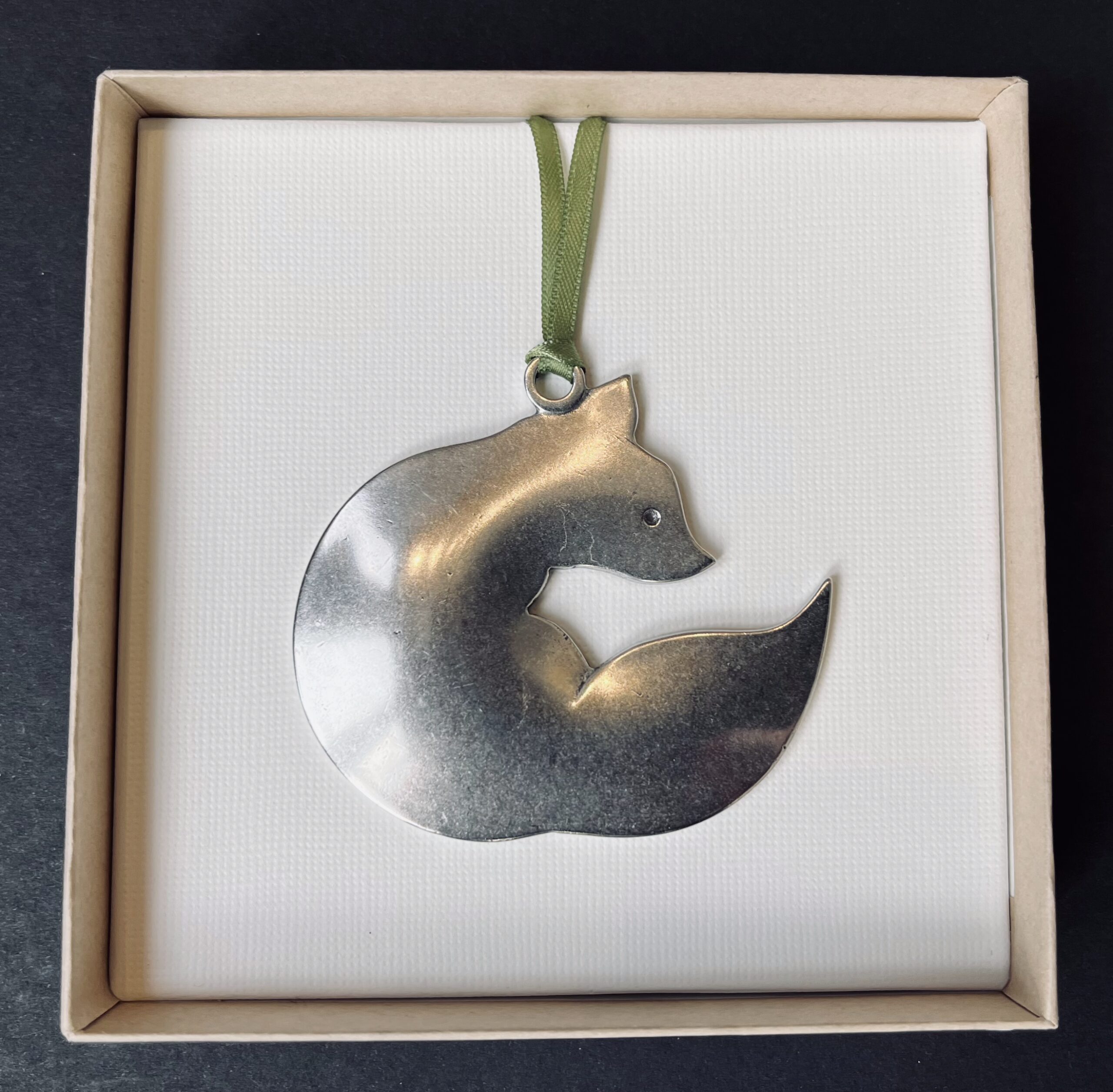 Fox Pewter Ornament