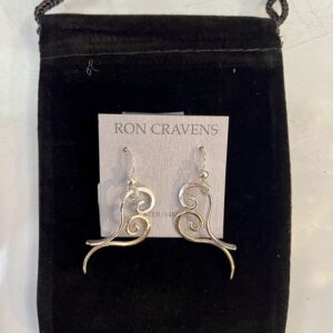 Silver Swirl Earrings by Ron Cravens