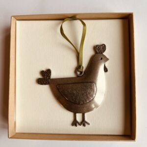 Chicken Pewter Ornament