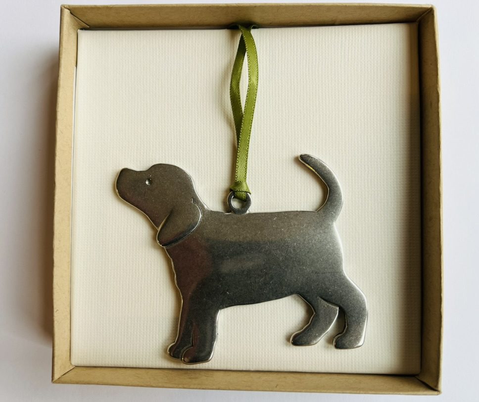 Puppy Pewter Ornament